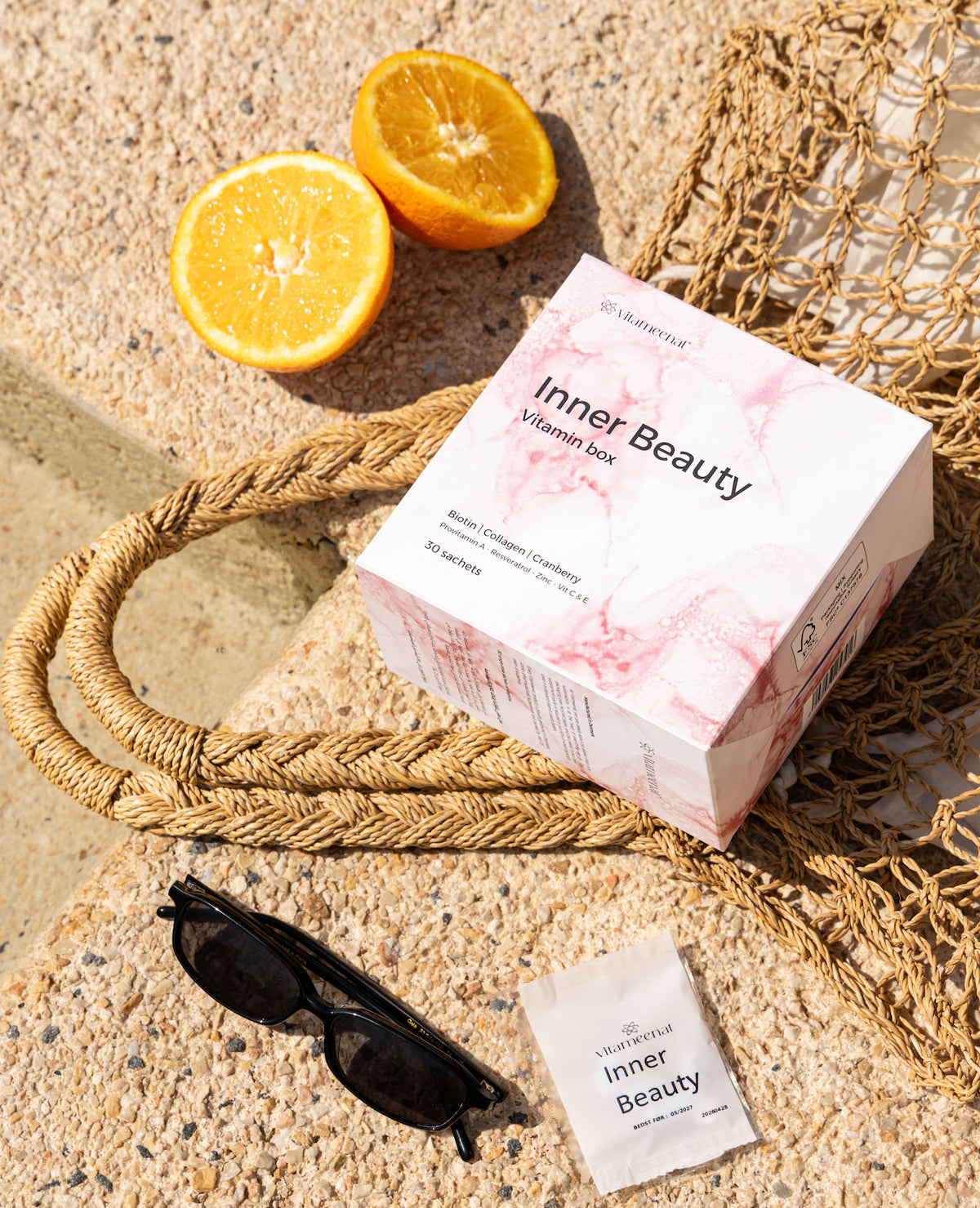 Inner Beauty formulated to support your skin, hair, nails, and joints. Inner Beauty is a daily vitamin box designed specifically for women packed with 6 tablets/capsules in daily sachets. 